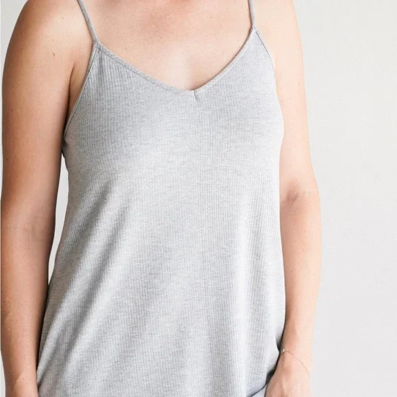 Carly Jean Los Angeles Light Gray Spaghetti Strap Maxi Dress - Picture 4 of 10